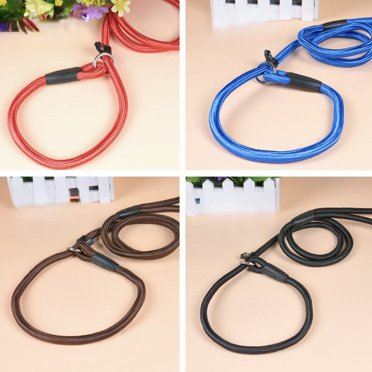 Dog Leash Strong Nylon dog collar Labrador French bulldog Harness Leash Reflective Leash Training Safety Dog Leashes Ropes 0.6cm
