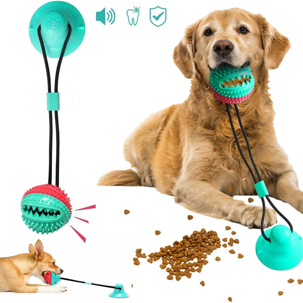 Silicon Pet Dog Toys Suction Cup  Dog Toys Interactive Suction