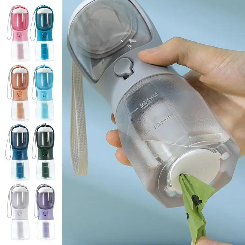 Dog Water Cup Drinking Food Garbage Bag Three-in-one Portable Small